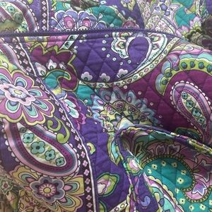 Vera Bradley  duffel tote purple and green